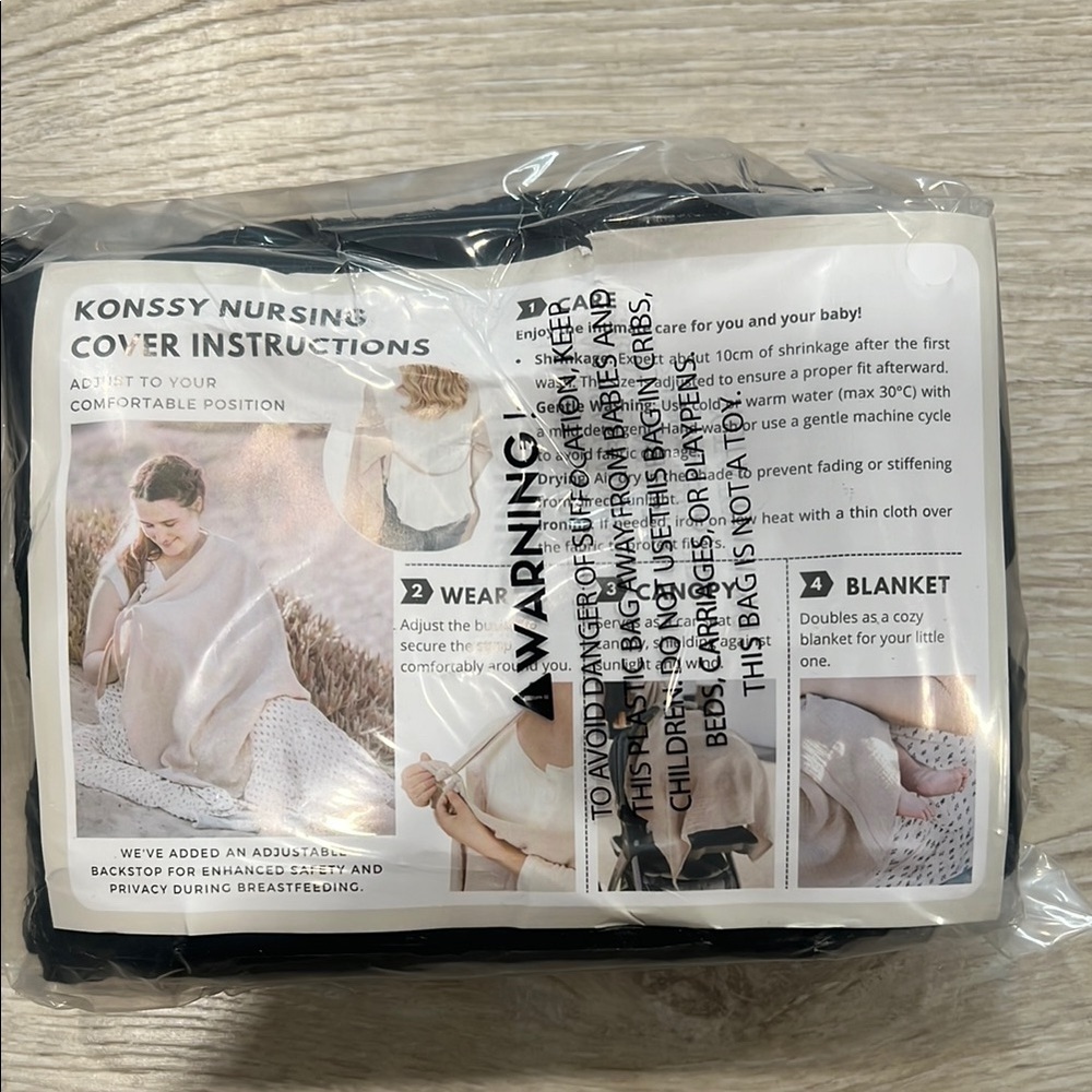 New in Sealed Package Black Nursing Cover